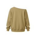 thumbnail image 7 of OGLCCG Off The Shoulder Sweatshirt Tween Girls Trendy Asymmetric Neck Hoodies Shirts Long Sleeve Pullover Tops Size 5-15(Khaki,7-8 Years), 7 of 7