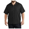 thumbnail image 2 of Yellow Rooster Men's Short Sleeve Easy Care Camp Male Shirt Black XS, 2 of 6