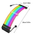 thumbnail image 3 of Chassis Power Supplies RGB Modular Cables Power Cards RGB Illuminated Power Cables Computer Power Extension Cables, 3 of 6