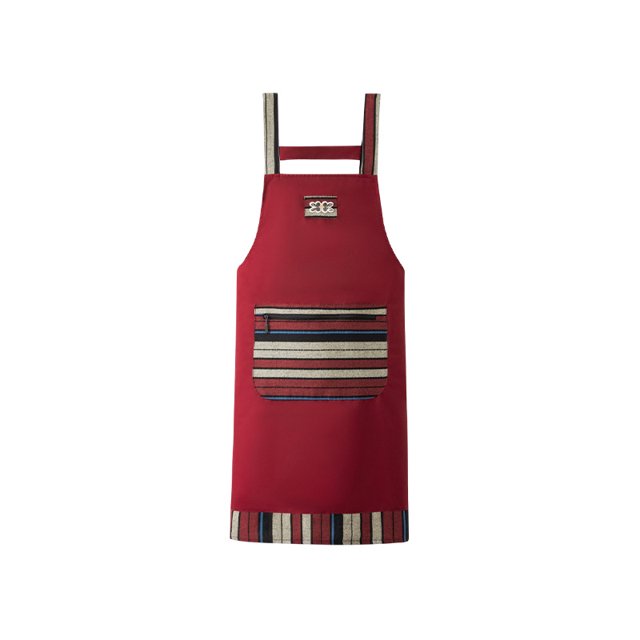 Delantal de estilo étnico impermeable con bolsillo de poliéster