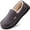 Gray, variant on HomeTop Men's Classic Moccasin Slippers, All Season & Winter Warm Coral Fleece Lined Memory Foam Indoor Outdoor House Shoes