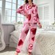 thumbnail image 4 of Gibobby Pijama para mujer Conjuntos de pijamas y pijamas para mujer Pijamas caseros casuales Conjuntos de pijamas casuales de moda(Rojo,M), 4 of 5