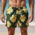 thumbnail image 1 of Bañador para hombre, pantalón de playa informal con estampado floral, pierna recta, holgado, de secado rápido., 1 of 9
