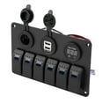 thumbnail image 3 of Panel de interruptores para barco, panel de interruptores de 6 posiciones de 12 V y 24 V, interruptor basculante para automóvil, confiable y duradero, 3 of 9