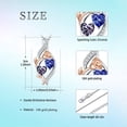thumbnail image 2 of Taioiat Double Birthstone Necklaces for Women 18K Gold Plated Birthstone Rose Flower Jewelry Anniversary Valentines Day Mother's Day Birthday Gifts for Her Wife Girlfriend Mom, 2 of 7