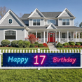 thumbnail image 6 of Neon Style Happy 17 Birthday Banner Backdrop Background Party Supplies Birthday Decoration Photography Props Birthday Party Decorations, 6 of 7