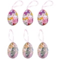 thumbnail image 3 of 6 Pcs Easter Egg Ornaments for Tree, Multicolored Plastic Hand Painted Easter Hanging Ornaments, DIY Crafts for Easter Tree Decor, Party Favors & Holiday Decorations, 3 of 6
