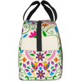 thumbnail image 4 of Faty-T Colorful Mexican Flower1 Reusable Lunch Box  Lunch Bag Cooler Reusable Tote Picnic Bag Container Lunch Box For Adult Women Men, 4 of 18