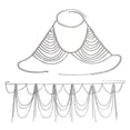 thumbnail image 3 of Maillot de Bain Robe Jupe pour Fille avec Soutien-Gorge à Franges à Chaîne, 3 of 10