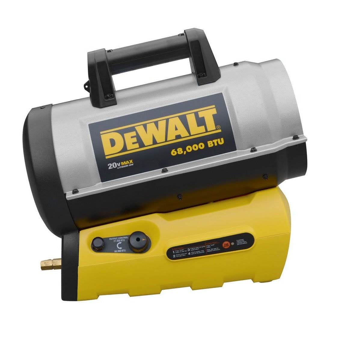 DeWalt F340661 68,000 BTU Portable Jobsite Cordless Forced Air Propane