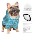 Bingfone blue plaid Snowflake Dog Clothes Hoodie, Pet Winter Coat,Puppy
