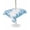 Blue, variant on Outdoor Tablecloth with Umbrella Hole for Patio/Picnic/Party/Camping, Yellow Wisteria Waterproof Table Cloth Round Cover Washable, Sprinng Summer Pastoral Botanical (Dia 54")