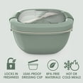 thumbnail image 3 of RRFDWQ-Bentgo Salad Container - 54 oz Bowl with 4-Compartment Toppings Tray, Leak-Proof Dressing Container, Reusable Fork, BPA-Free Lunch Box for Meal Prep & Food Storage; Removable Bento Tray (), 3 of 3