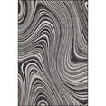 thumbnail image 1 of Unique Loom Outdoor Modern Stripes Area Rug 6' x 9' Rectangle Charocal/Ivory, 1 of 1
