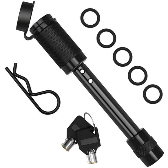 Trailer Hitch Lock Pin Set, 5/8" Extra Long Black Locking Hitch Pin, Heavy Duty Tow Hitch Receiver Lock