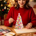 thumbnail image 6 of Dreamy Beaded Christmas Tree DIY Kit With Pins And Star Topper, Handmade Holiday Craft Set, Beaded Tabletop Decor For Adult Creative Home Decoration, 6 of 6