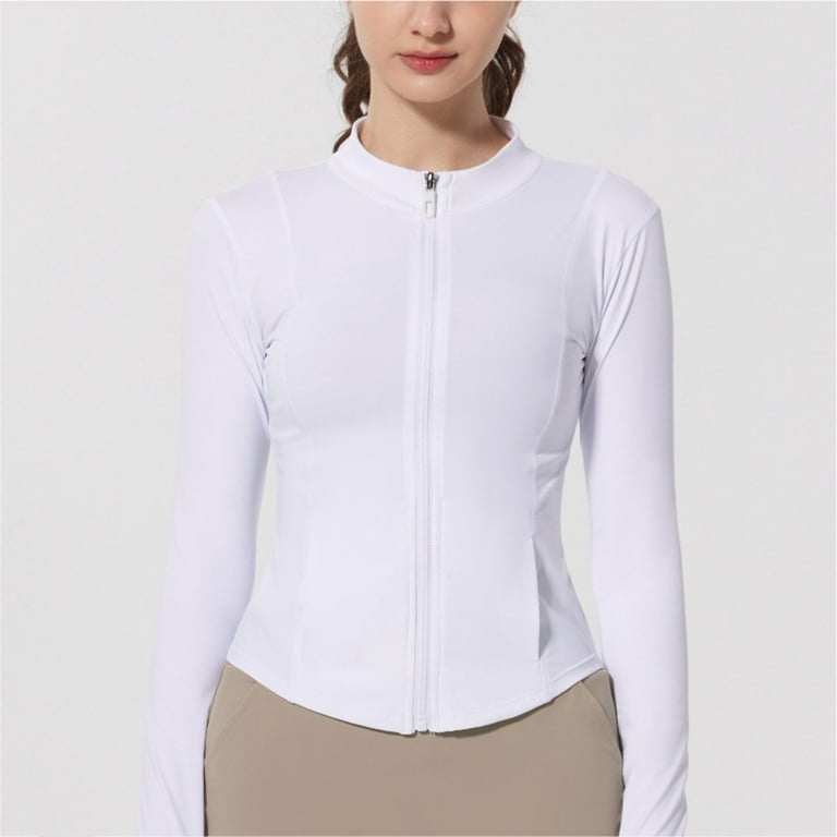 Shadoumai Womens Jackets Lightweight Full Zip With Thumb Holes