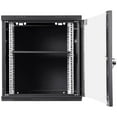 thumbnail image 2 of Choco Moon Ultra-Safe IT Server Enclosure, 15.5" Depth, 12U Rack, Heavy Duty 200lb Capacity, Lockable Glass Side Panels, Ideal for A/V & IT Equipment Protection, 2 of 11