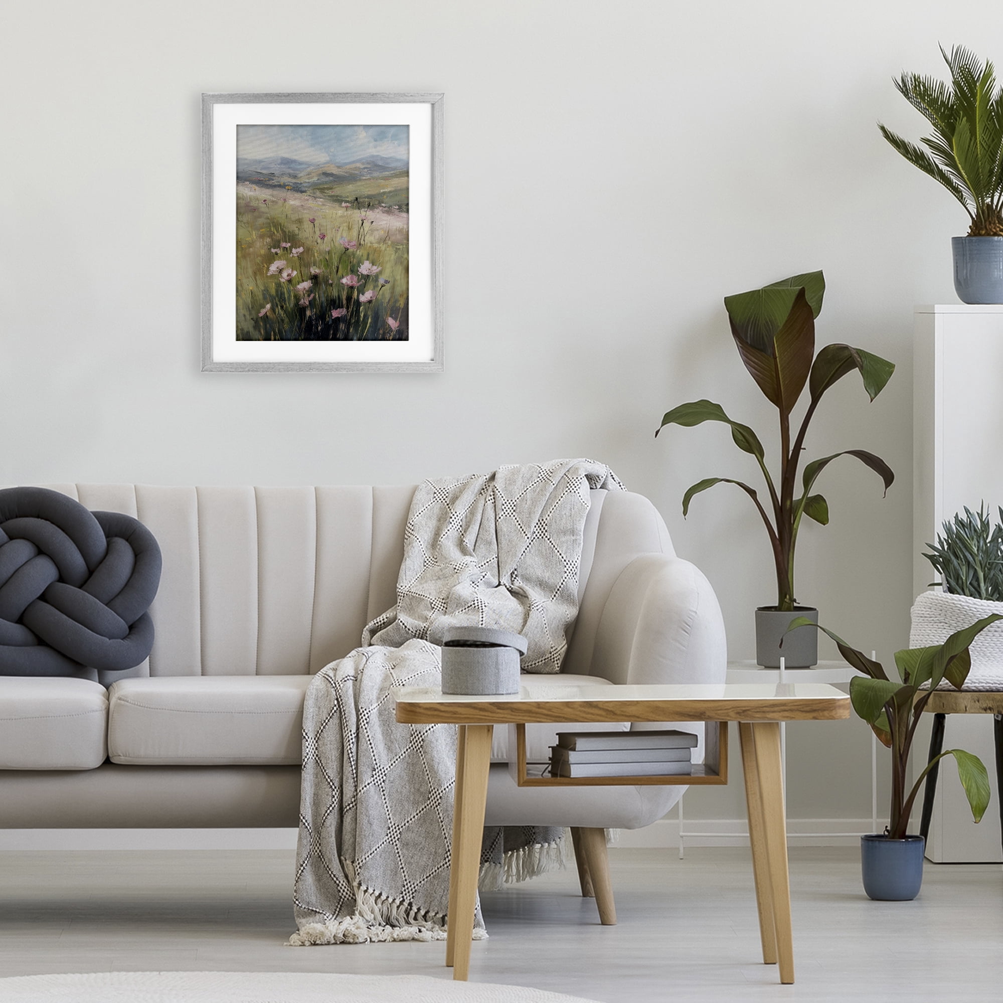 Stupell Industries Wild Shrubs in Pasture Gray Framed Print Under Glass, design by Svetlana Aleynikova