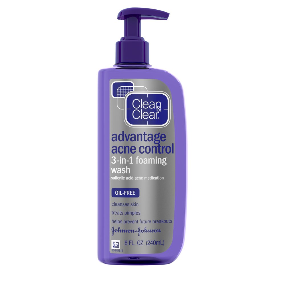 Clean & Clear Advantage Foaming Facial Cleanser, Oily, OilFree, 8 fl oz