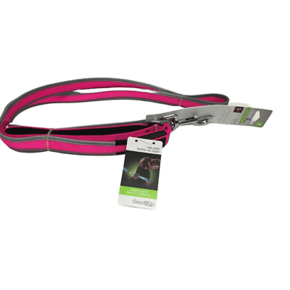 Good2Go LED Light-Up Leash 5 ft Light-Up Dog Leash, Pink