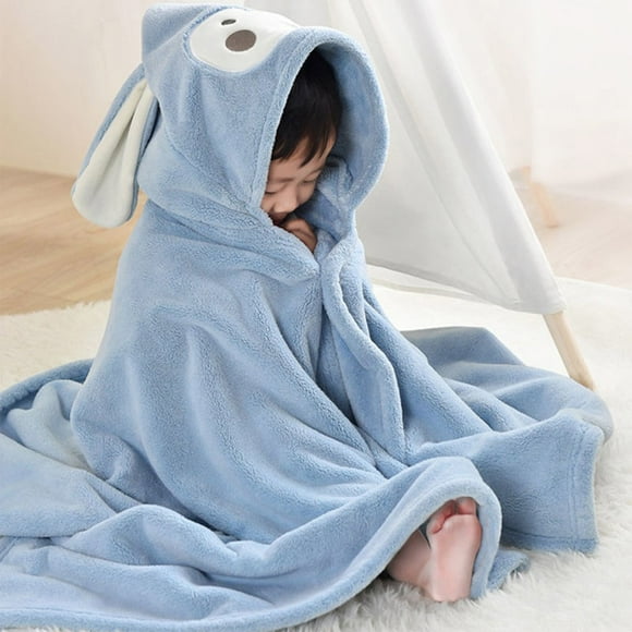 Toalla de baño con capucha y chal para bebé | Capa de forro polar de terciopelo coral de 70 x 140 cm | Súper suave y absorbente para niños y bebés | Lavable a máquina para playa, piscina y hogar