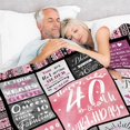 thumbnail image 4 of 40th Birthday Gifts Women Blanket 60\u201dX50\u201d, Unique Happy 40th Birthday Throw Blanket, 40 Years Old Birthday Gifts Ideas for Mom, Wife, Sister, Friends (40th Birthday), 4 of 6