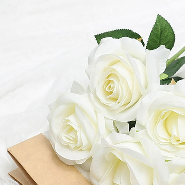 Fake Flower,5pcs Artificial Flower Rose Faux Flower Floral Artificial Flower Industry-Leading Standards