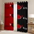 thumbnail image 2 of Homewish Female Women Adults Queen And King Crown Blackout Curtains Set of 2 (52x84 Each),Happy Valentine'S Day Window Curtains,Love Heart Print Curtains and Drapes,Microfiber Bedroom Decor, 2 of 6