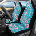 thumbnail image 2 of POLERO Cherry Blossom Blue Vehicle Seat Covers for Women, Pack of 2 Front Seat Cover Breathable Elastic Front Car Seat Protectors, 2 of 7