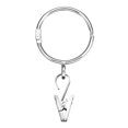 thumbnail image 2 of 6 Pack Curtain Clips Rings Strong Metal Drapery Shower Curtain Ring with Clips Rustproof 1.5" Interior Dia. Silver, 2 of 7