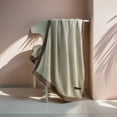 thumbnail image 1 of Toalla de baño grande | 100 % algodón | Extra gruesa y absorbente | 130 x 68 cm | Secado rápido para casa, playa, hotel y spa | Verde, gris y café, 1 of 6