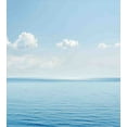thumbnail image 3 of Ocean Duvet Cover Set, Aquatic Seascape Sky Landscape Tropical Lands Relaxation Spot in the Coast, Decorative 3 Piece Bedding Set with 2 Pillow Shams, Queen Size, Blue White, by Ambesonne, 3 of 3