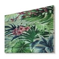 thumbnail image 2 of Designart 'VIntage Tropical Flowers VI' Traditional Print on Natural Pine Wood, 2 of 5