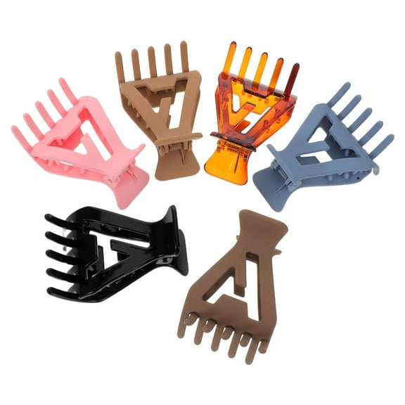 UPOUART 6-Pack Volumizing Triangle Hair Clips in Multi-Colors, No Root Lifter for Secure Updos and Everyday Hair Styling