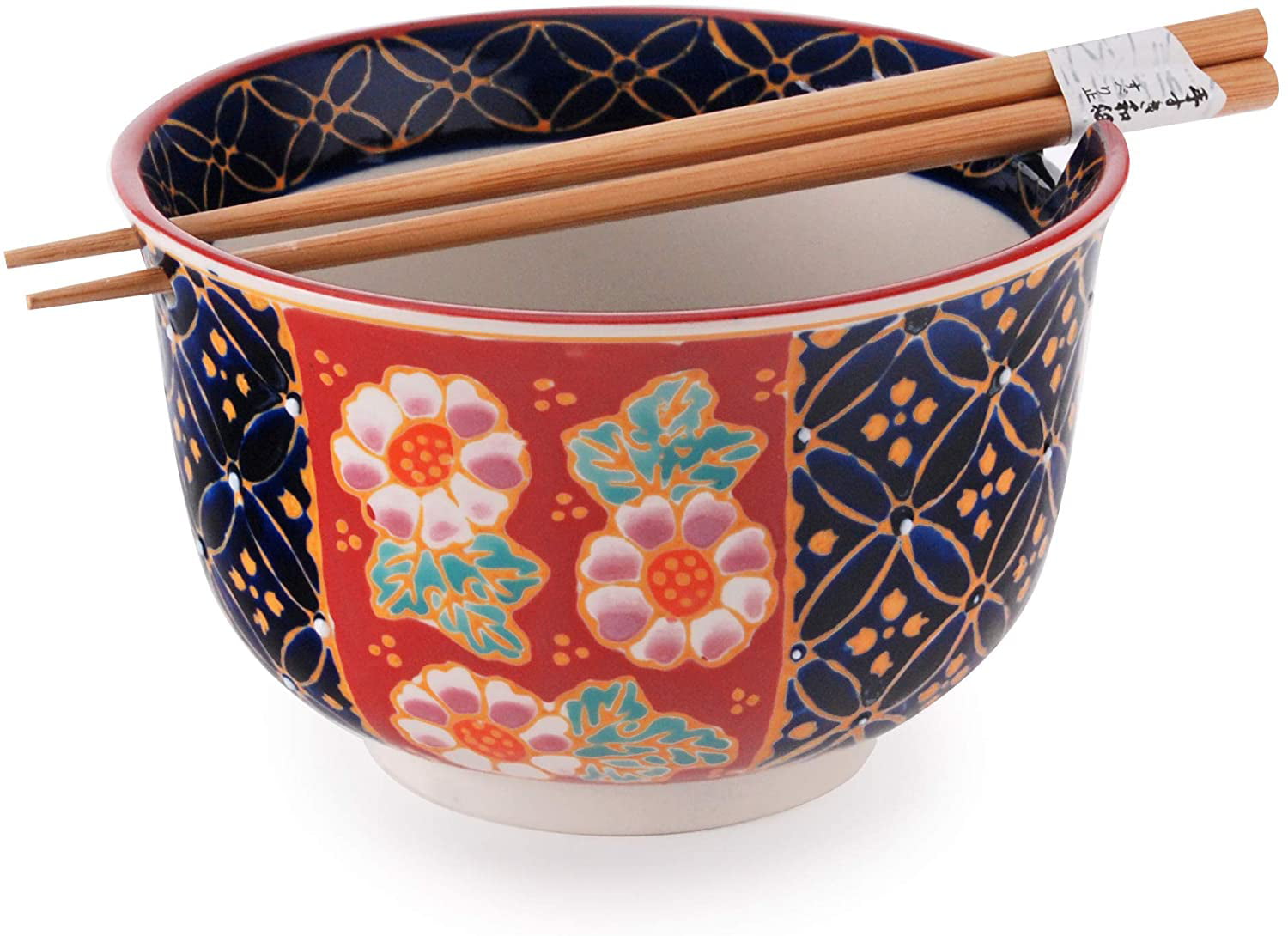 New Japanese Flying Crane Rice Bowl Ramen Blue Cloud Porcelain Japan 2 Pcs Set 