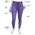 thumbnail image 1 of Adar Pro Heather Modern Athletic Scrub Set For Women - Modern V-Neck Scrub Top & Yoga Jogger Scrub Pants, 1 of 6