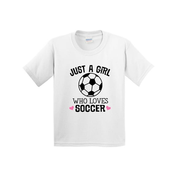 Inktastic Just a Girl Who Loves Soccer Youth T-Shirt