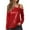 AB564 Red, variant on Stylish Blouse For Women Sequin Solid Color Long Sleeve One Shoulder Tops Fashion Loose Female Carnival Sparkly T-Shirts Red Size L