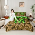 thumbnail image 4 of Manfei Personalized Initial M 3-Piece Full Size Comforter Sets for Children Kids Teens,Building Blocks Bedding Comforter Set,Construction Game Lightweight Bedding Sets,Super Cozy Room Decor, 4 of 8