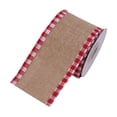 thumbnail image 2 of Clearance Under $1 Christmas Wired Ribbon, 1 Roll Burlap Plaid Holiday Ribbon, Khaki 6x457cm, DIY Bows Wreath Xmas Tree Wrapping Decor, 2 of 7