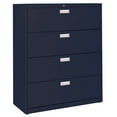 thumbnail image 6 of Sandusky Lee 600 Series 36" 4-Drawer Lateral File, Navy Blue, 6 of 7