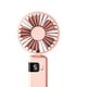 thumbnail image 5 of Ventilador de cuello colgante, mini ventilador de mano silencioso con soporte para teléfono, ventilador plegable personal Rosa, 5 of 9