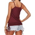 thumbnail image 3 of Summer Spaghetti Strap Women Solid Color Casual Tank Tops Sleeveless Lace-up Tops Camisole, 3 of 6