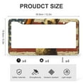 thumbnail image 3 of 2 PCS Happy Camper Bear with American Flag License Plate Cover American Flag Stars Car Tags Frames Holder Metal 2 Holes for Women with Screw and Black Screw Caps, 3 of 6