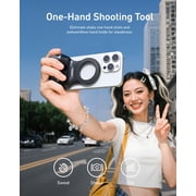Fun Shot Magnetic Camera Grip for iPhone and Android Smartphone DSLR Style Shutter Handle Black