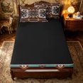 thumbnail image 4 of Erosebridal Western Abstract Aztec Zipper Twin Comforter Sets with Fitted Sheet and 2 Pillowcases for Women Men, Tribal Brown Cowhide Print Zipper Bedding Set, Black Reversible, 4-Piece, 4 of 7