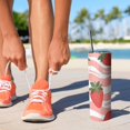 thumbnail image 2 of Strawberry Coffee Tumbler with Lid Straw Rust Resistant Travel Cups Decorative 20 oz Tumbler for Spring Summer Camping Outdoor, 2 of 7