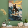thumbnail image 2 of Cane Corso Dog Playing Surfboard Stretched Canvas Size 8x12 – Sports Dog, Perfect for Animal Lovers, Cane Corso Dog Canvas, Surfboard Canvas Size Wall Art, 2 of 5