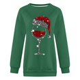 thumbnail image 4 of Kcodviy Chandail pour Femmes Joyeux Confortable Chandails à Manches Longues pour Femmes Imprimé de Noël Col Rond Chandail à Bande Ajusté Hauts à Enfiler Convenable Chandail pour Femmes à Manches Longues Chandails d'Entraînement Blouse Ample, 4 of 4